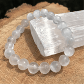Bracelet en Sélénite | Lithothérapie Stéphanie